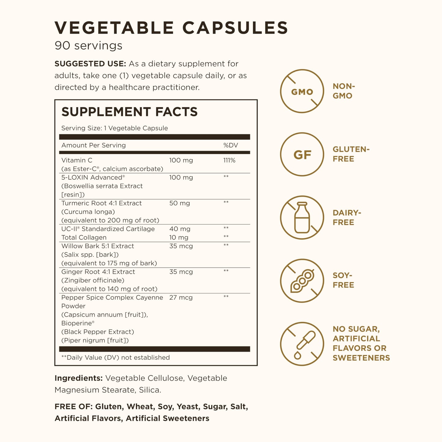 Solgar No. 7 - Joint Support and Comfort - 90 Vegetarian Capsules - Increased Mobility & Flexibility - Gluten-Free, Dairy-Free, Non-GMO - 90 Servings - Medaid International