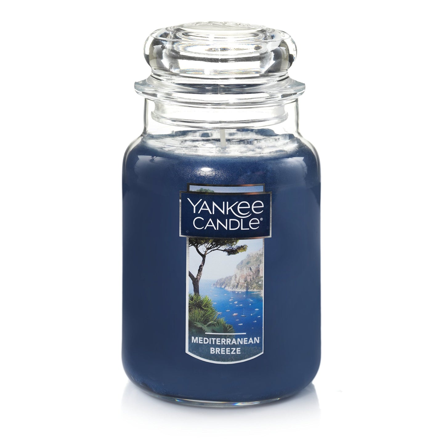 Yankee Candle Mediterranean Breeze Scented Classic 22oz Large Jar Single Wick Candle Over 110 Hours of Burn Time Paraffin-Grade Wax - Medaid International