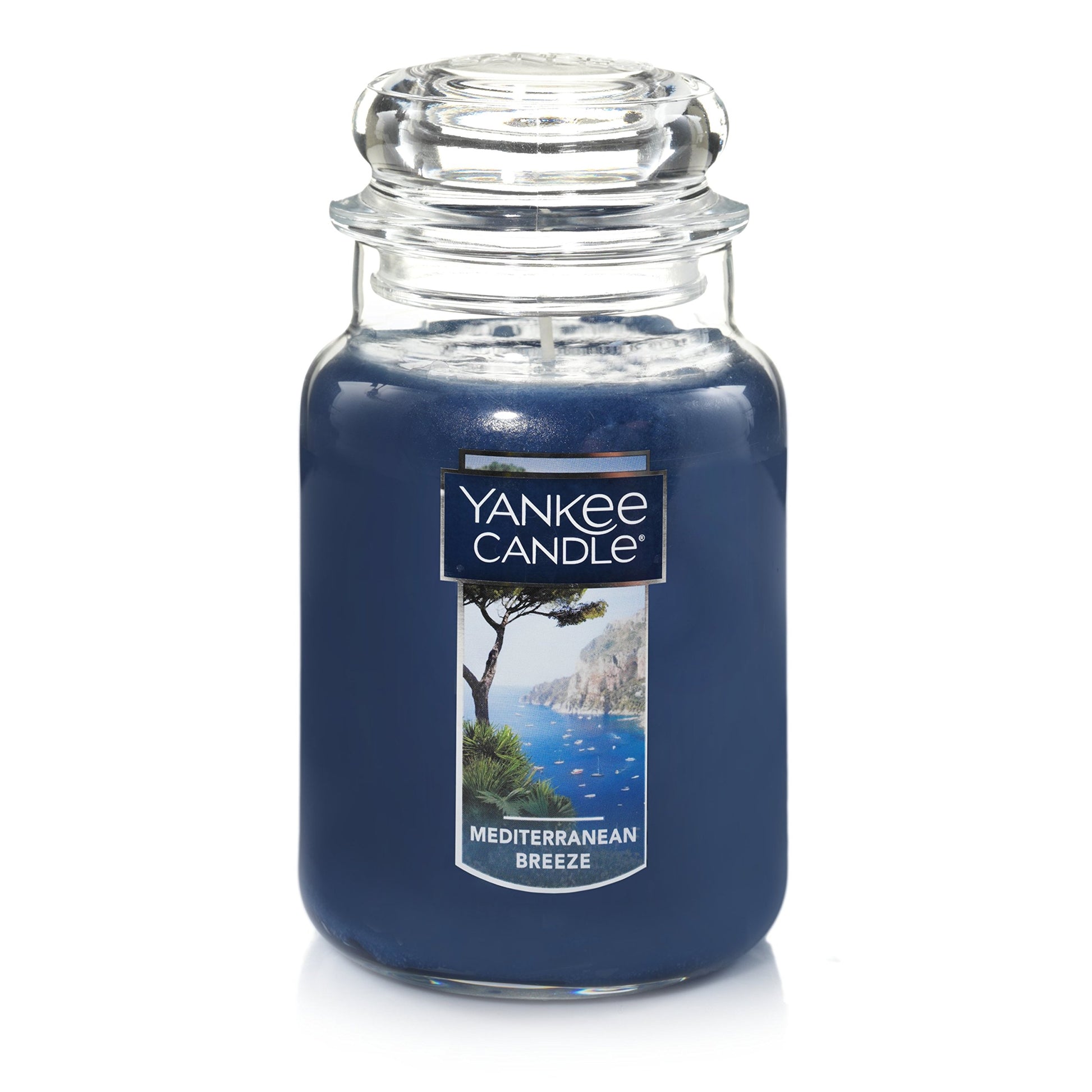 Yankee Candle Mediterranean Breeze Scented Classic 22oz Large Jar Single Wick Candle Over 110 Hours of Burn Time Paraffin-Grade Wax - Medaid International