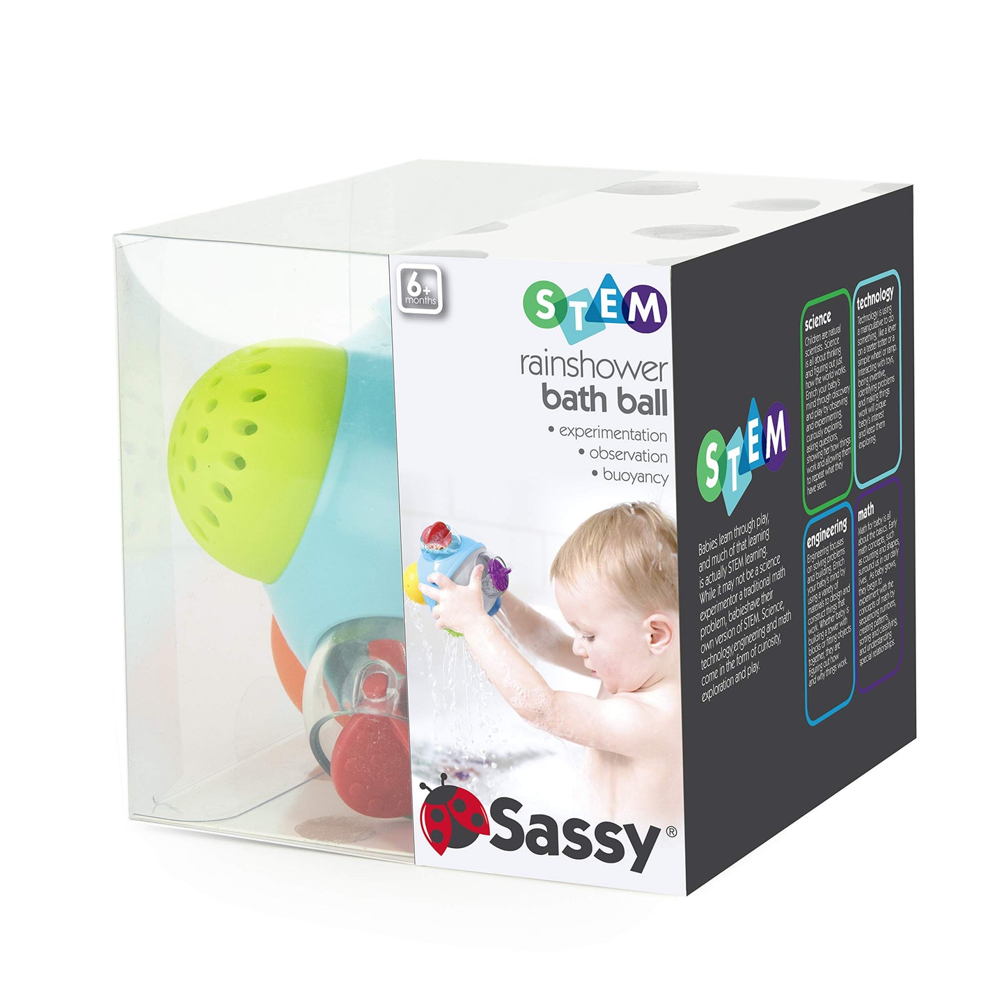 Sassy Rain Shower Bath Ball STEM Bath Toy, 6+ Months - Medaid International