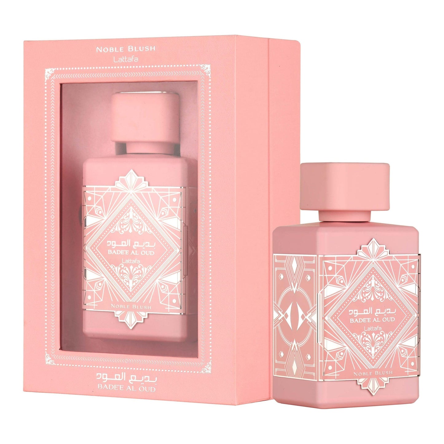 Lattafa Bade'e Al Oud Noble Blush for Unisex Eau de parfum Spray, 3.4 Ounce / 100 Ml - Medaid International