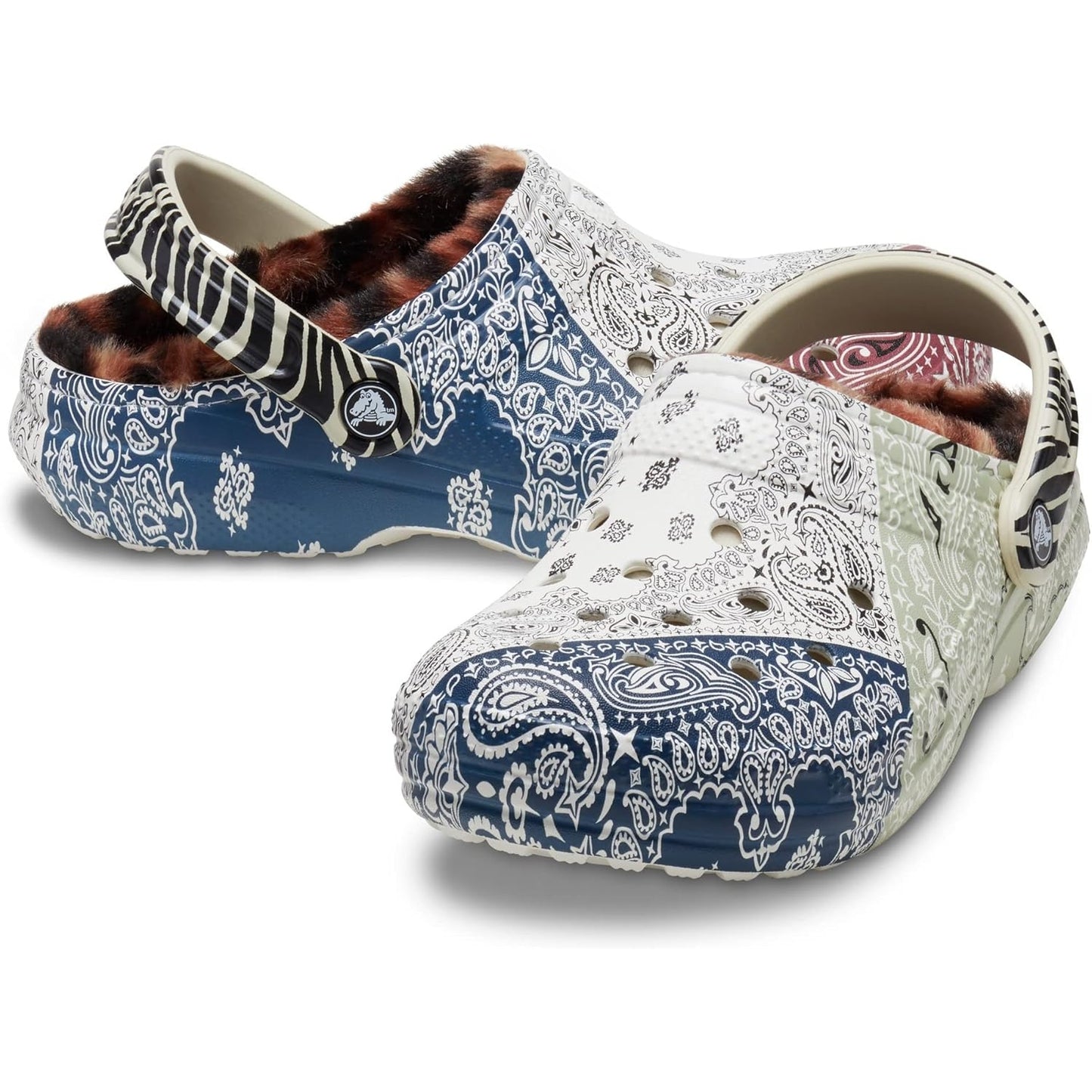 Crocs Unisex-Adult Zappos Print Lab: Gone Wild Classic Lined Clog - Medaid