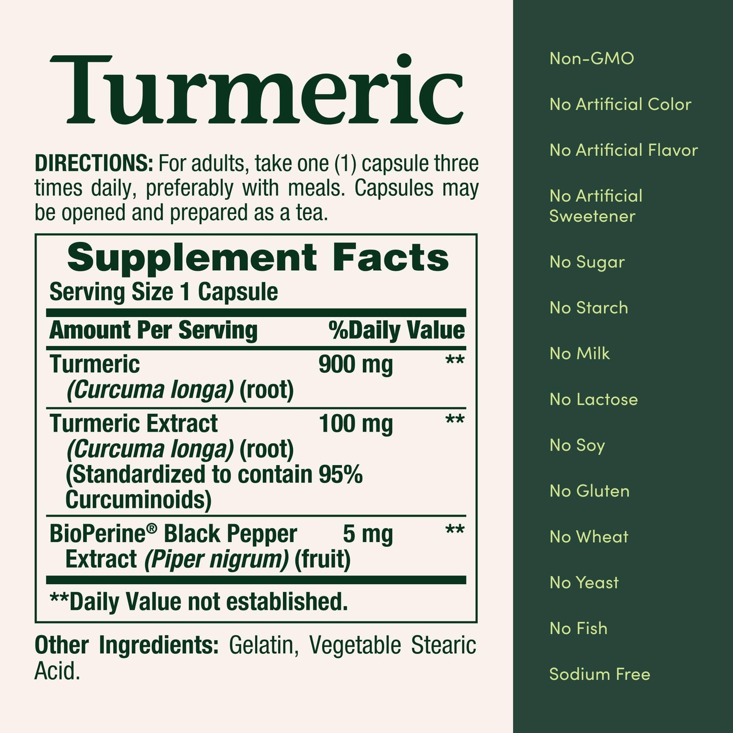Nature's Bounty Turmeric with Black Pepper Extract, Supports Antioxidant Health, 1000mg, 60 Capsules - Medaid International