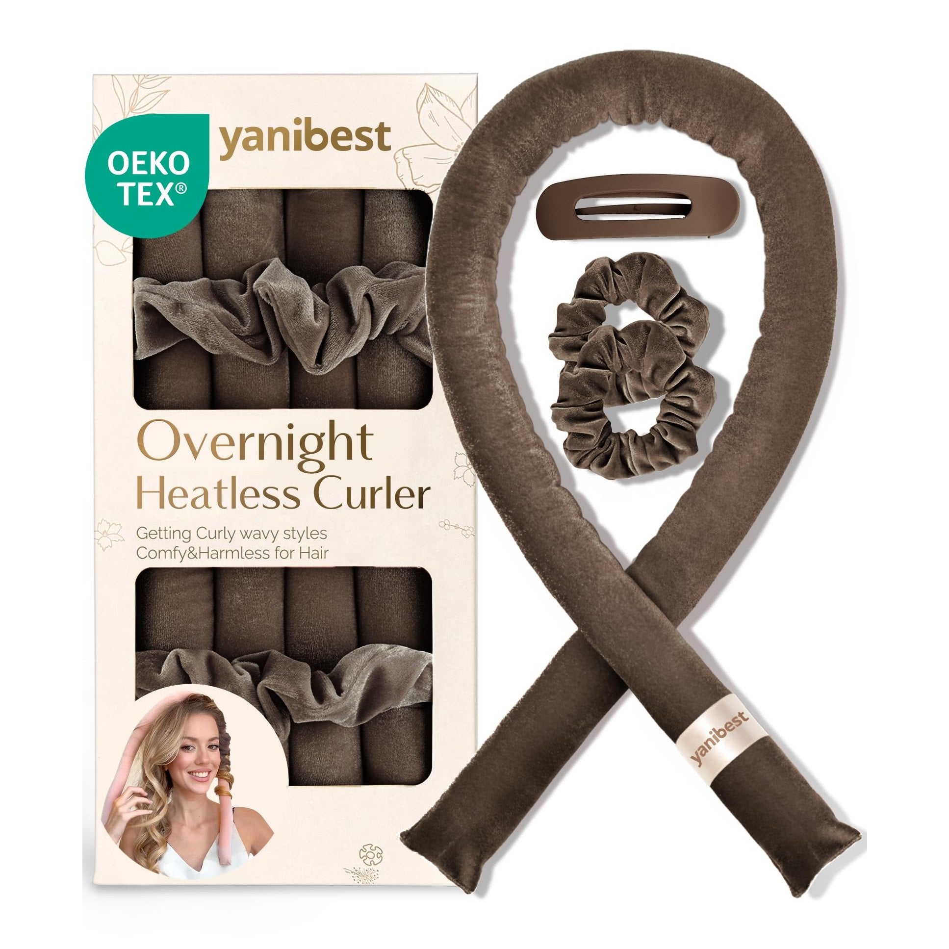 Yanibest Heatless Hair Curler to Sleep in, Overnight curl headband, No Heat Hair Curler Set with Hair Clip Scrunchies for Styling - Medaid International