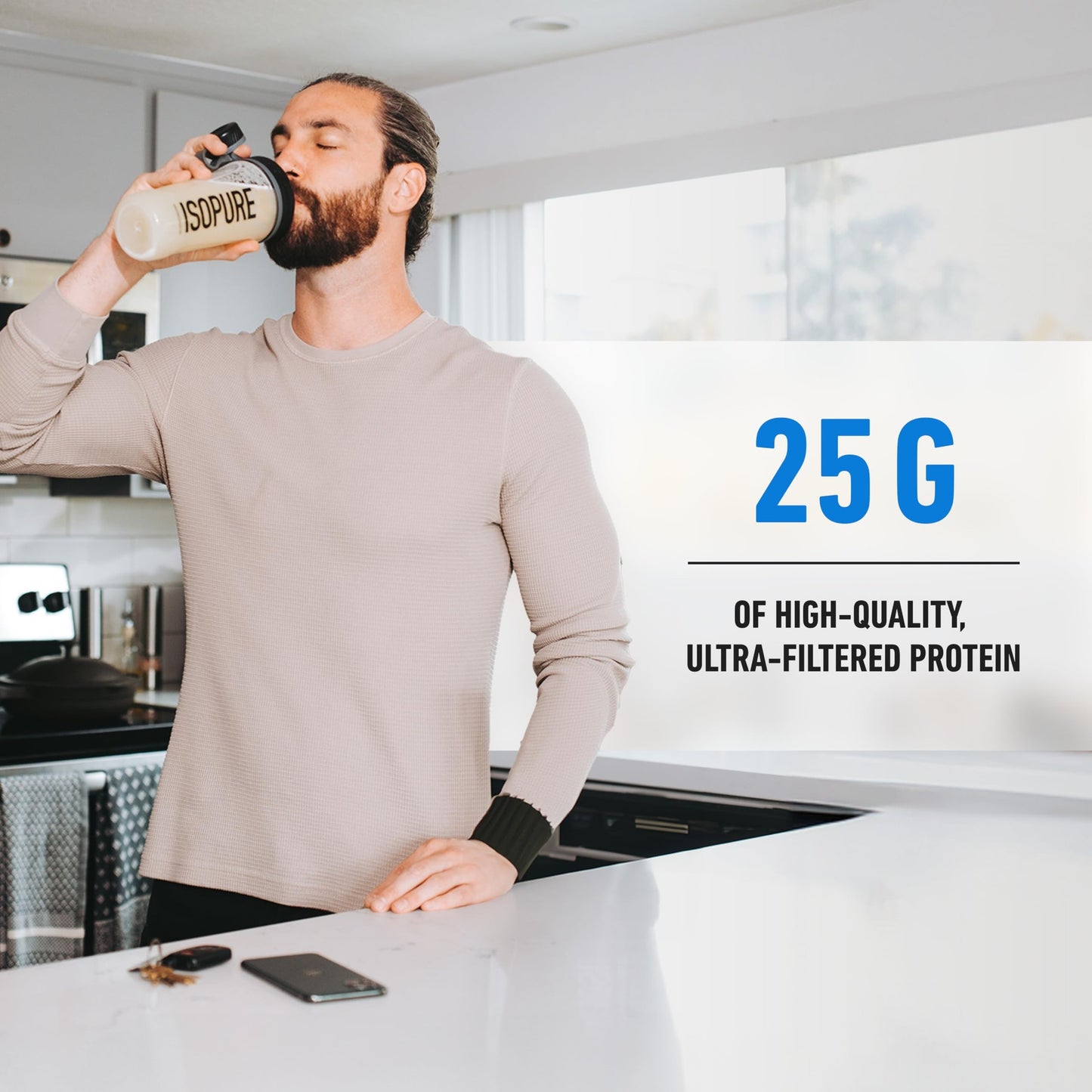 Isopure Zero Carb 100% Pure Whey Isolate Protein Powder, Lactose Free, Gluten Free, With Vitamins, Creamy Vanilla, 25g Protein Per Serving, 3 Lbs, 44 Servings (Packaging May Vary) - Medaid International