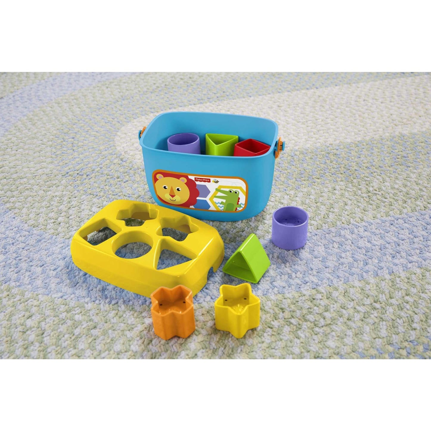 Fisher-Price Stacking Toy Baby's First Blocks Set of 10 Shapes for Sorting Play for Infants Ages 6+ Months - Medaid International