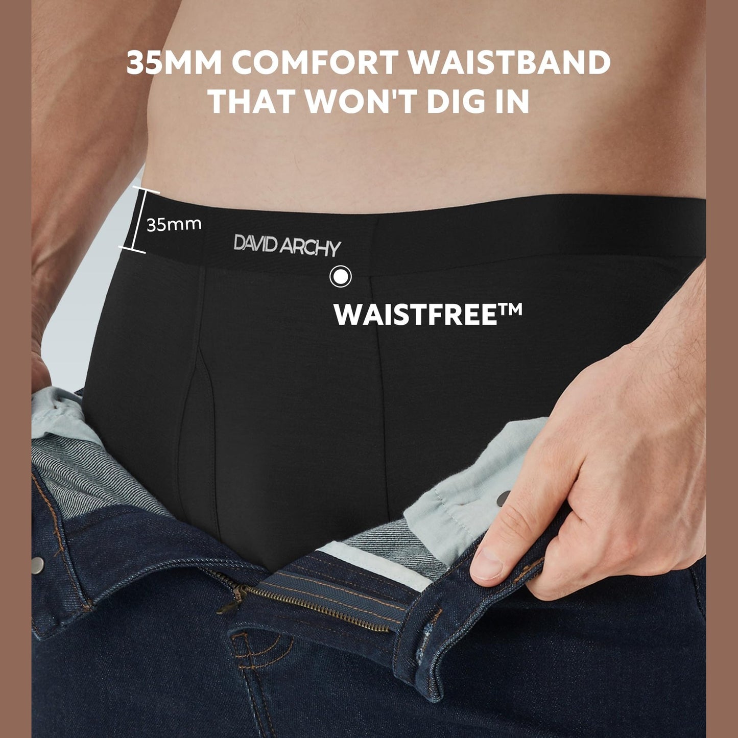 DAVID ARCHY Mens Underwear Boxer Briefs Bamboo Rayon Soft Breathable Moisture-Wicking Seamless Underwear for Men 4 Packs with Fly(XL,Black) - Medaid International