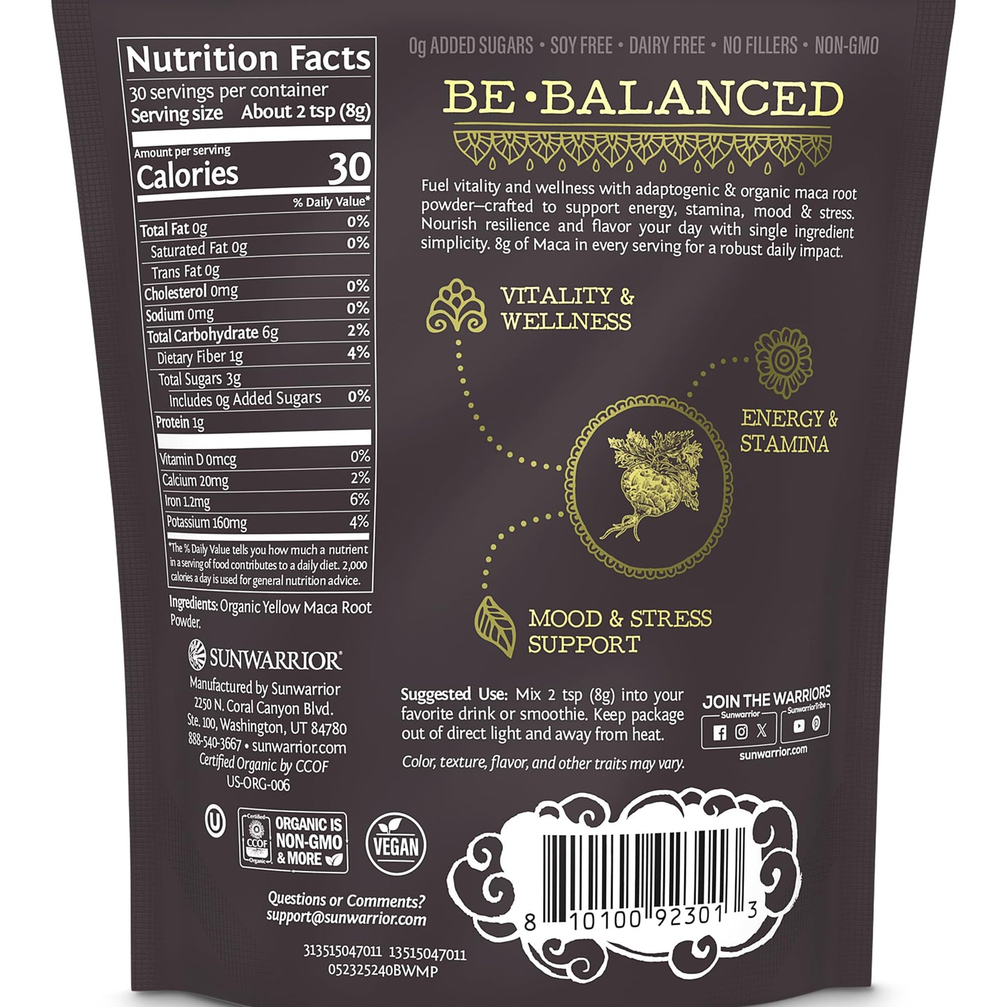 Organic Maca Root Powder Yellow – 8 grams of Adaptogenic Organic Superfood per Serving Supports Energy, Stamina, Mood & Balance – Peruvian Maca Powder for Vitality & Wellness Non-GMO Vegan 30 Servings - Medaid International