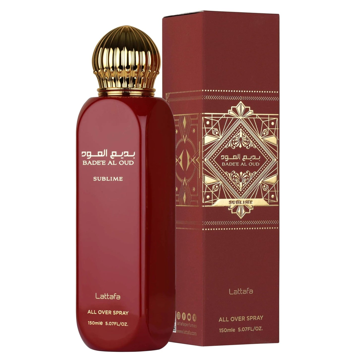 Lattafa Bade'e Al Oud Sublime – Fruity, Floral, Ambery, Oud – All Over Spray Long-Lasting Fragrance for Unisex, 5.07 Ounce / 150 ml - Medaid International
