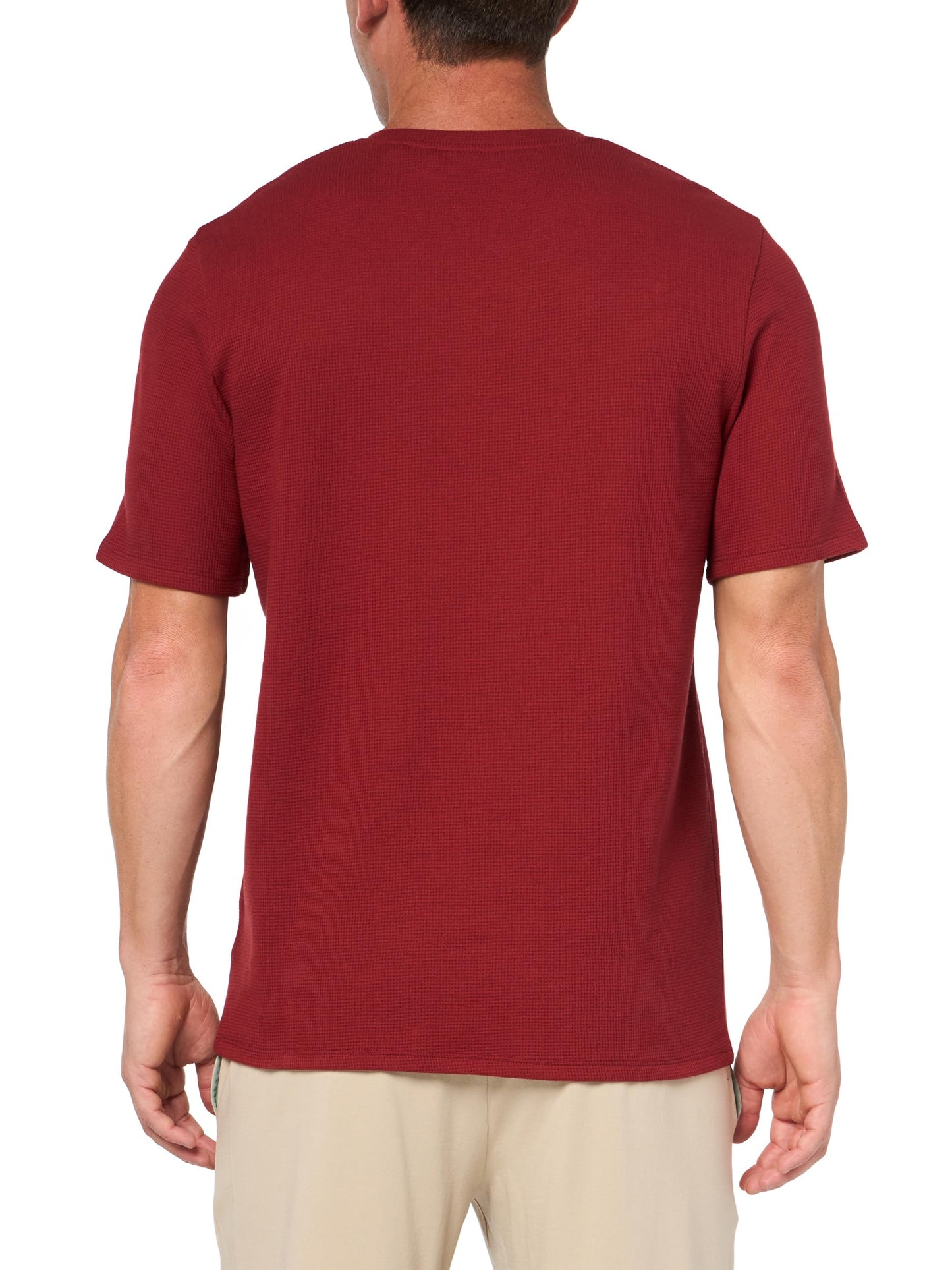 BOSS Waffle Contrast Logo Short-Sleeve T-Shirt, crimson red, L - Medaid International