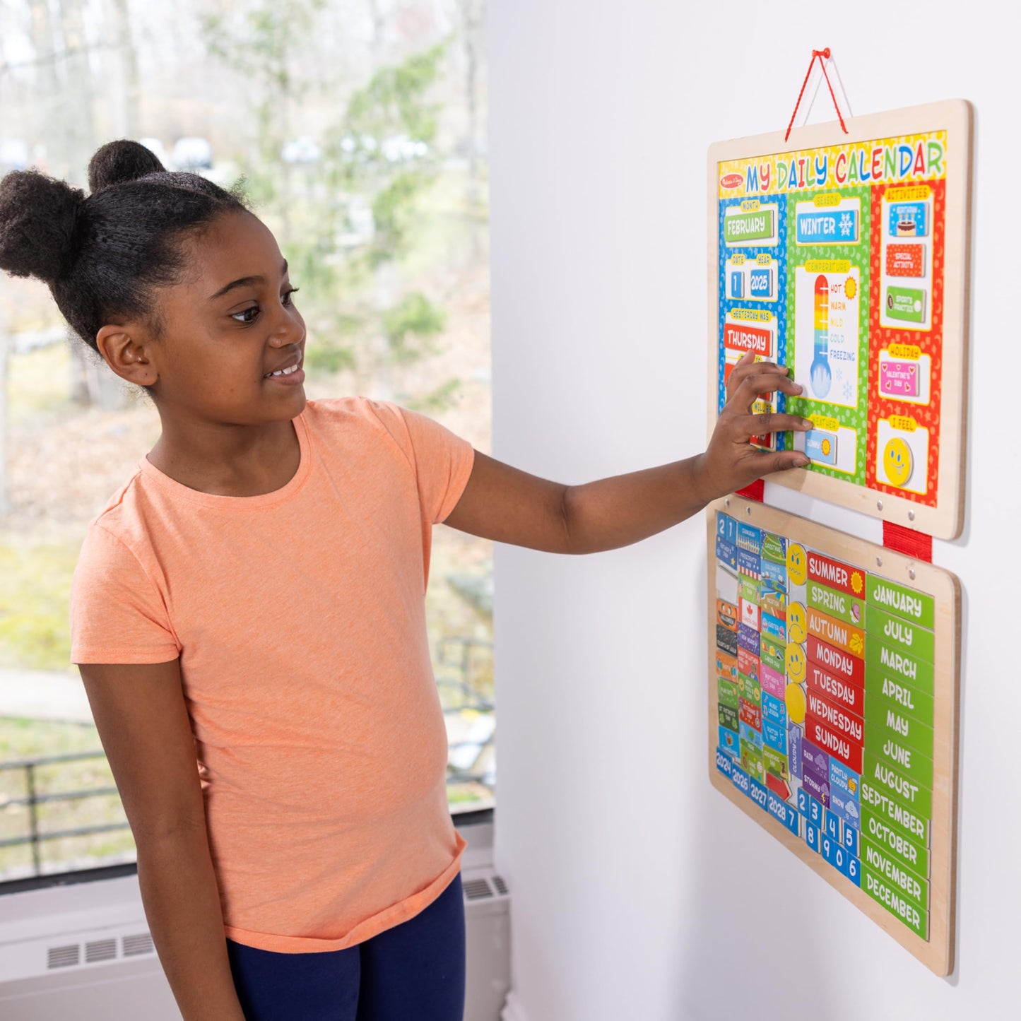 Melissa & Doug My First Daily Magnetic Calendar, Classroom Calendar for Kids Activities with Weather & Seasons, Preschool Toys for Girls & Boys Ages 4+ - Medaid International