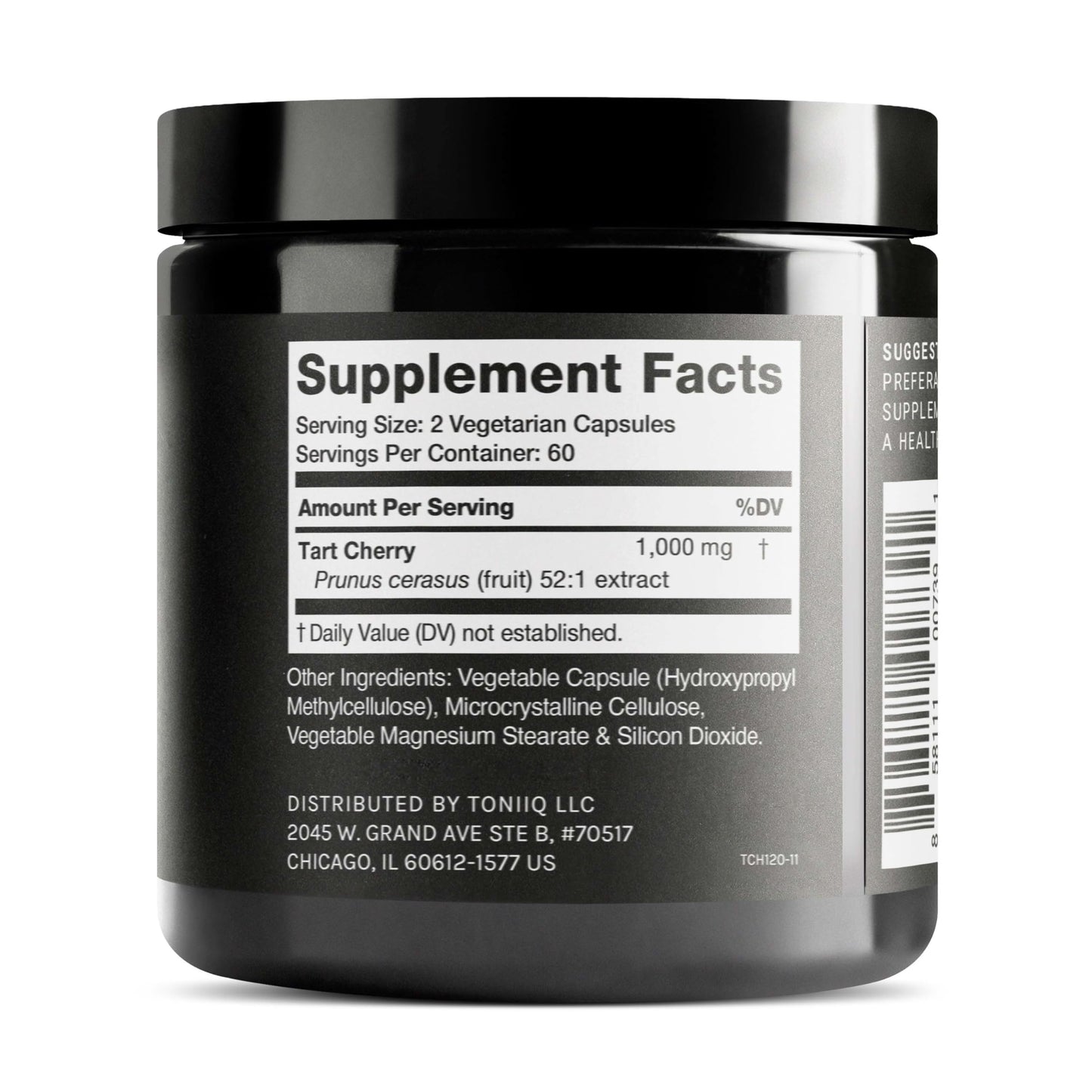 Tart Cherry Capsules - Ultra High Potency 52:1 Extract - Highly Concentrated - Third-Party Lab Tested for Purity & Quality - 120 Capsules - Medaid International