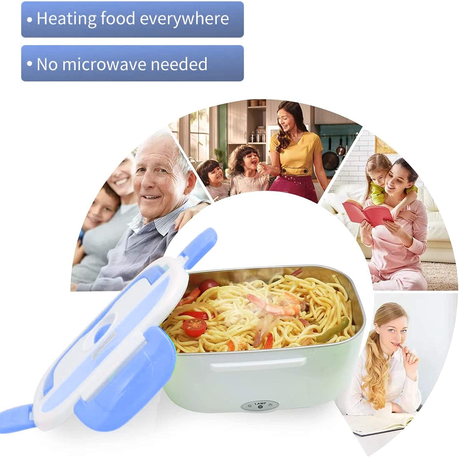 Electric Lunch Box – Portable Food Warmer for Work & Travel - Green - Medaid International