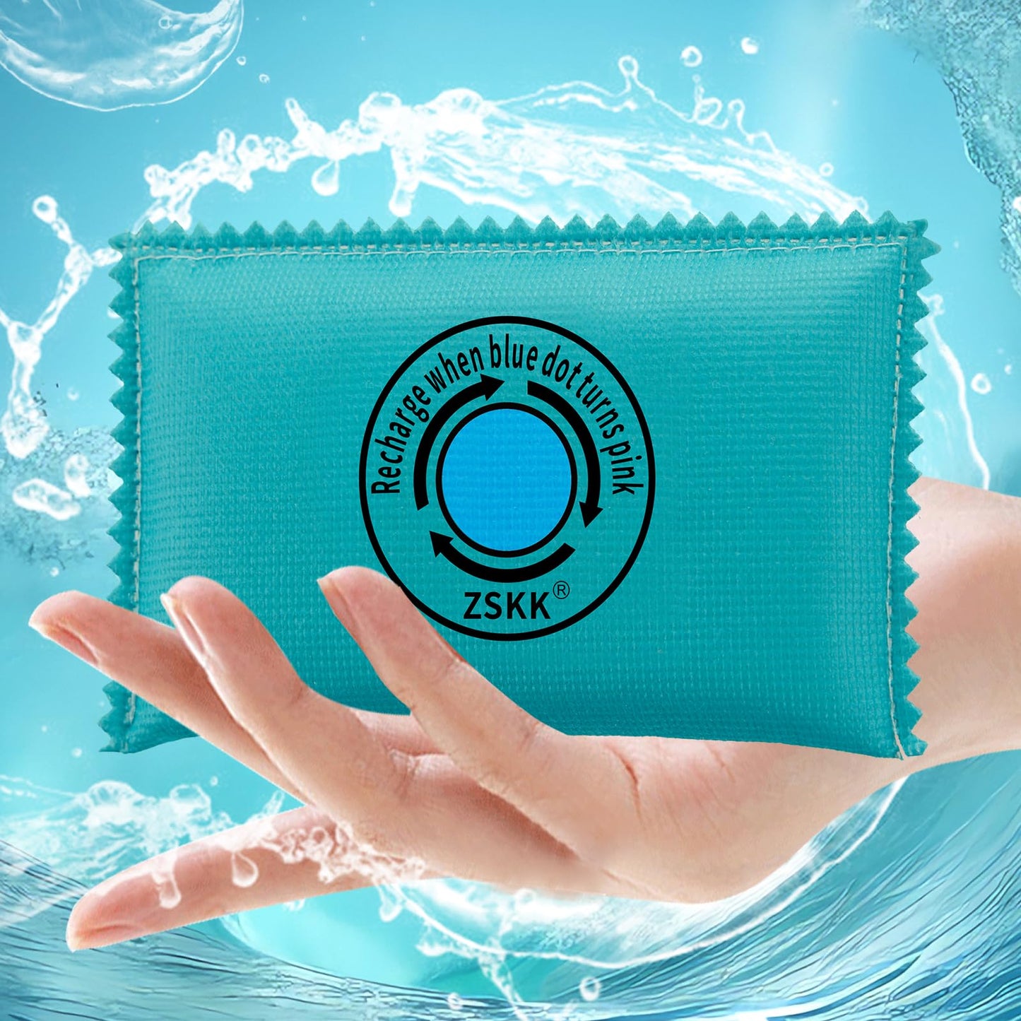 ZSKK 100g Rechargeable Desiccant Pack of 5,Silica Gel Desiccant Packets,Moisture Absorbers for Storage Bins, Suitcase,Gun Safe, 3D Filaments, Electronics,Desiccant Dehumidifier for Closets,Cars - Medaid International