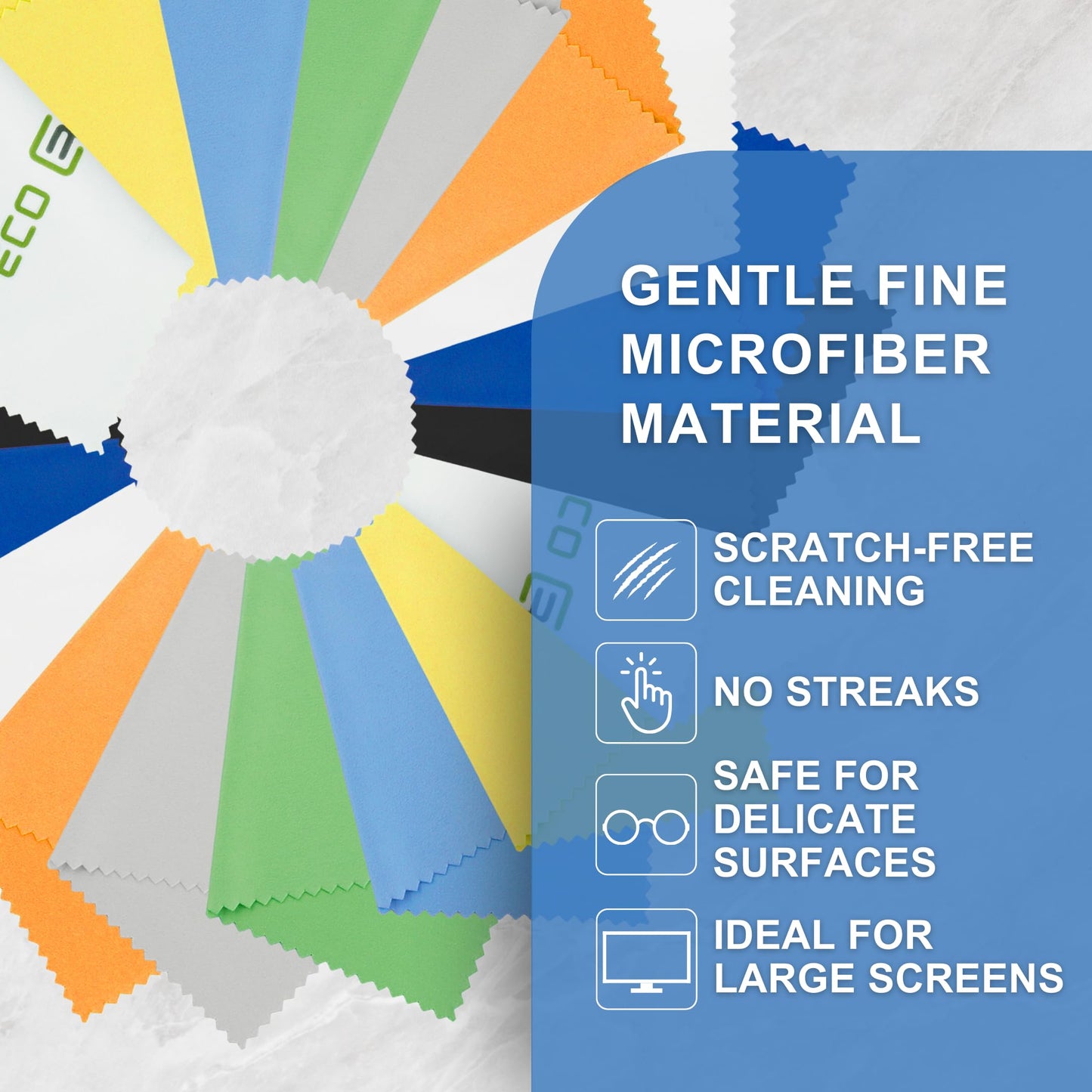 Microfiber Cleaning Cloth - 5.5x3'' Microfiber Cloth - Pack of 18 Lens Cleaning Wipes - Cleaning Cloth for Glasses, Eyeglasses, Camera Lens & Phones - Medaid International