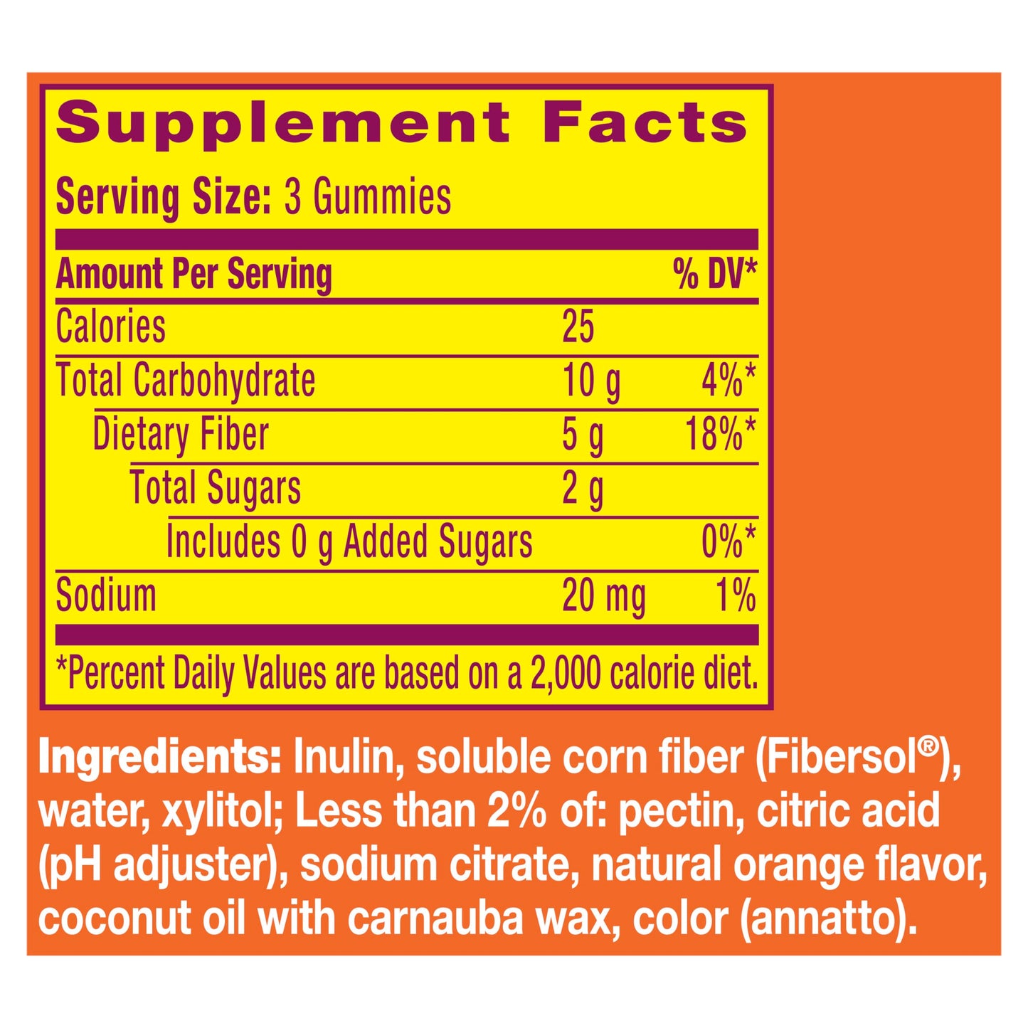 Metamucil Fiber Gummies for Adults, No Sugar Added Orange Flavor, 5g Prebiotic Plant Based Fiber Supplement Blend, 120 Count - Medaid International