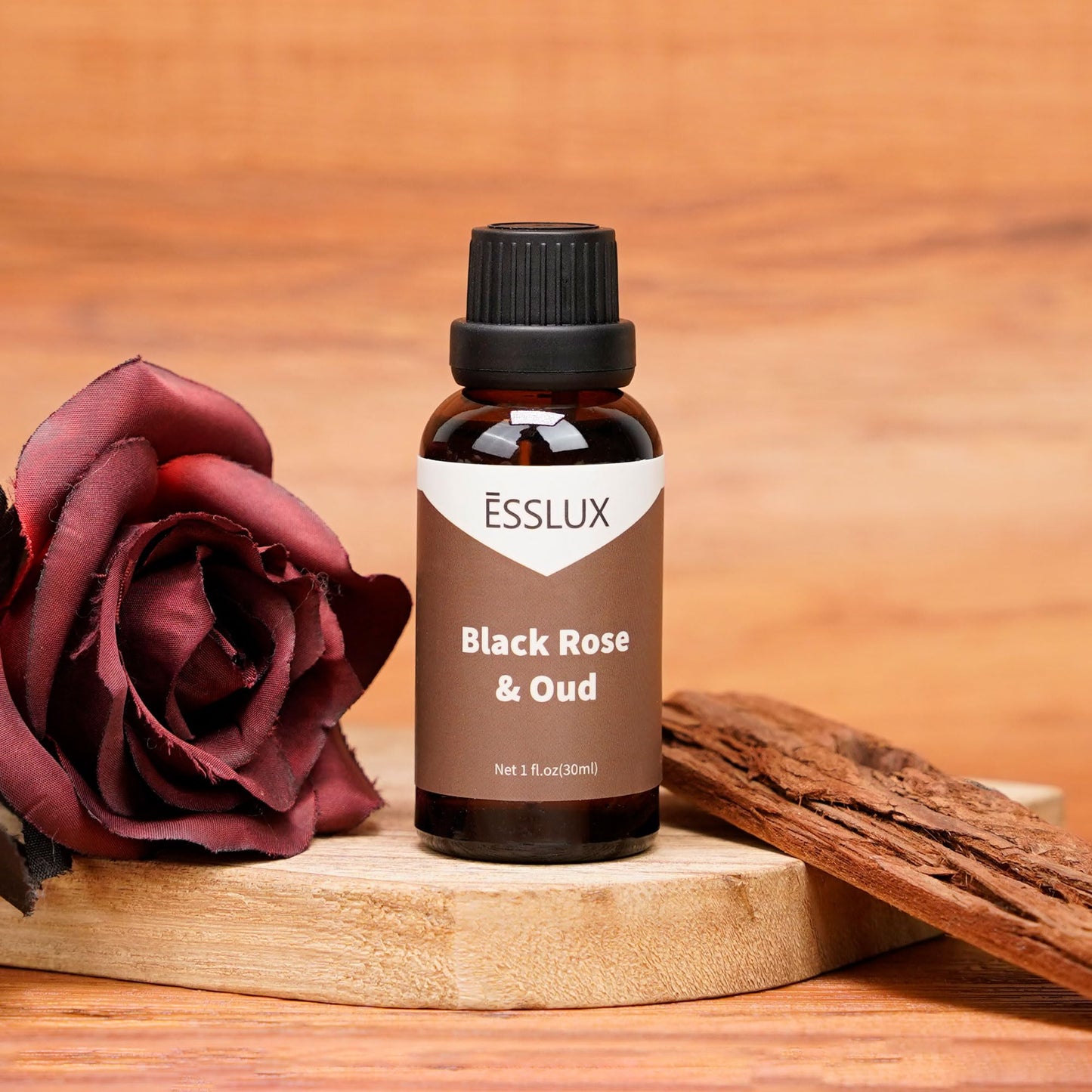 Black Rose & Oud Fragrance Oil - ESSLUX Essential Oils for Diffuser, Candle Soap Making Scents, Aromatherapy Scented Massage, Perfume for Humidifier Home Fragrance, 1 fl oz - Medaid International