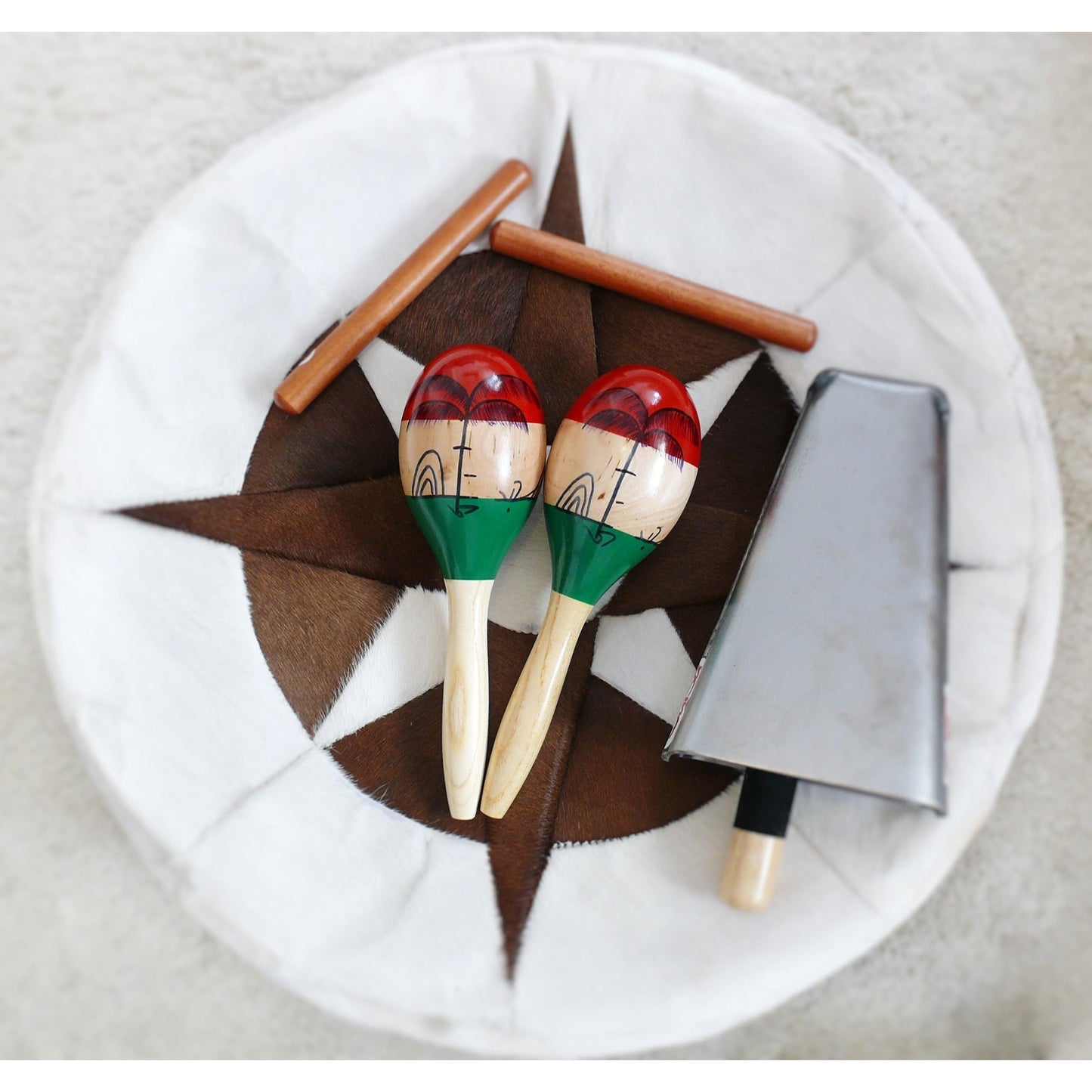 UMIKU Maracas 2PCS 10 Inch Wooden Rumba Shakers Latin Hand Percussion Instrument for Bright Vibrant Sound and Salsa Rhythm - Medaid International