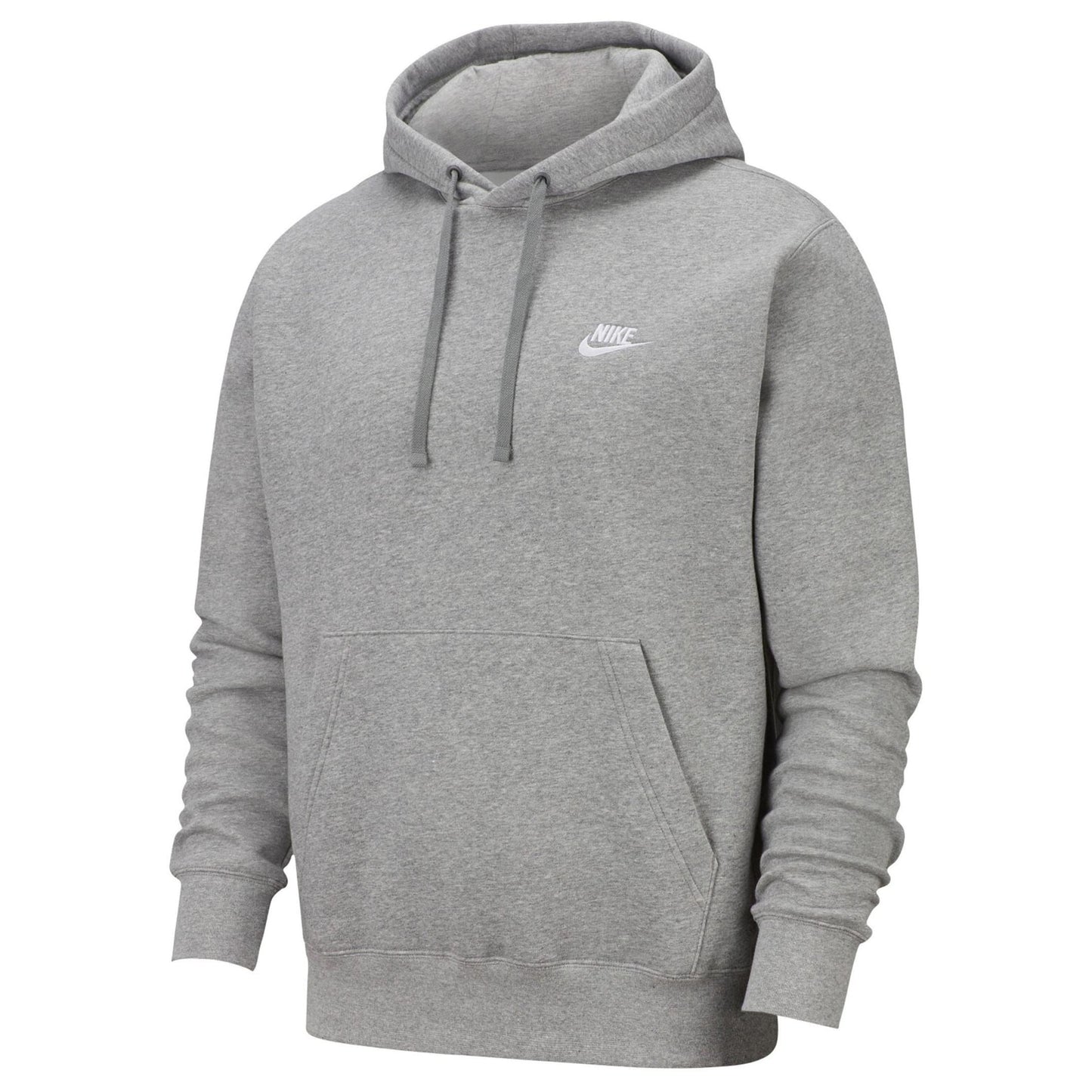 Nike Pull Over Hoodie, Dark Grey Heather/Mattelic Silver/White, Large - Medaid International