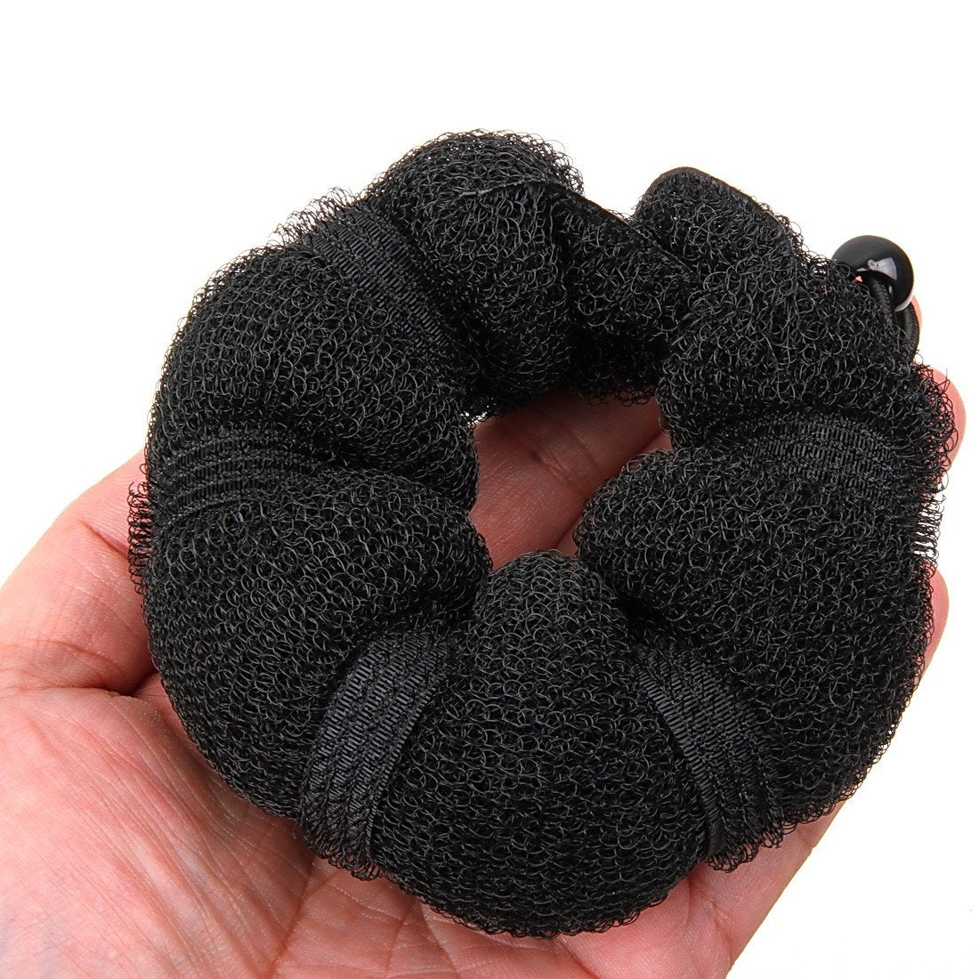 Goldrose Beauty Hair Styling Accessory - 2 Pieces Doughnut Hair Bun Maker and Curler in Small & Large (Black) - Medaid International