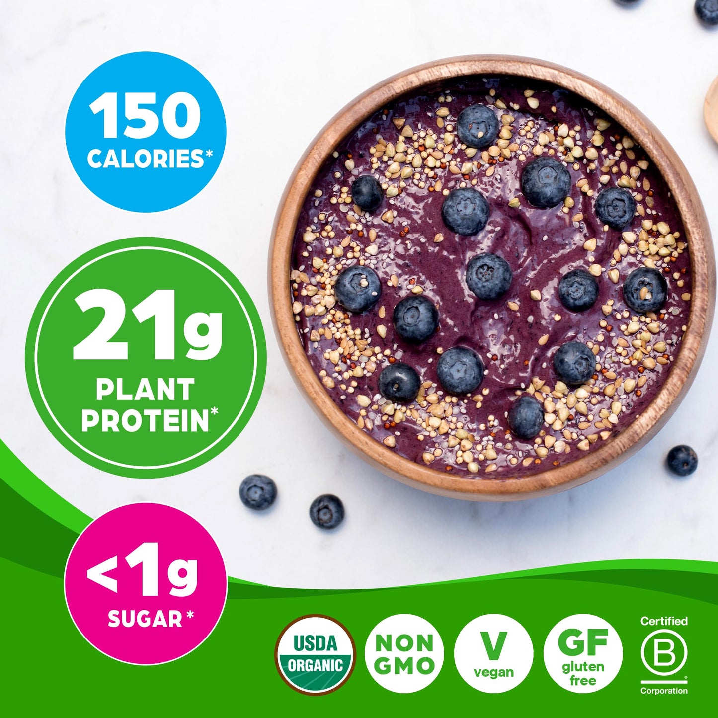 Orgain Organic Vegan Protein Powder, Vanilla Bean - 21g Plant Protein, 4g Prebiotic Fiber, No Lactose Ingredients, No Added Sugar, Non-GMO, For Shakes & Smoothies, 2.03 lb (Packaging May Vary) - Medaid International