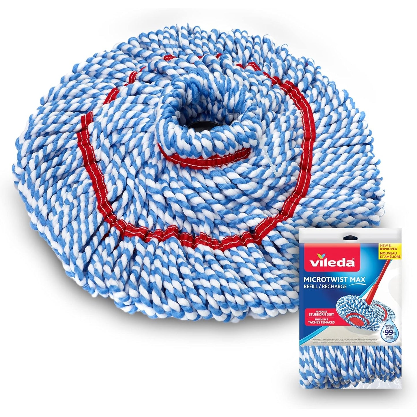 Vileda Classic Cotton Floor Mop Refill, Super Absorbent, Cost-Effective, White, 10 x 6 x 35 CM - Medaid International