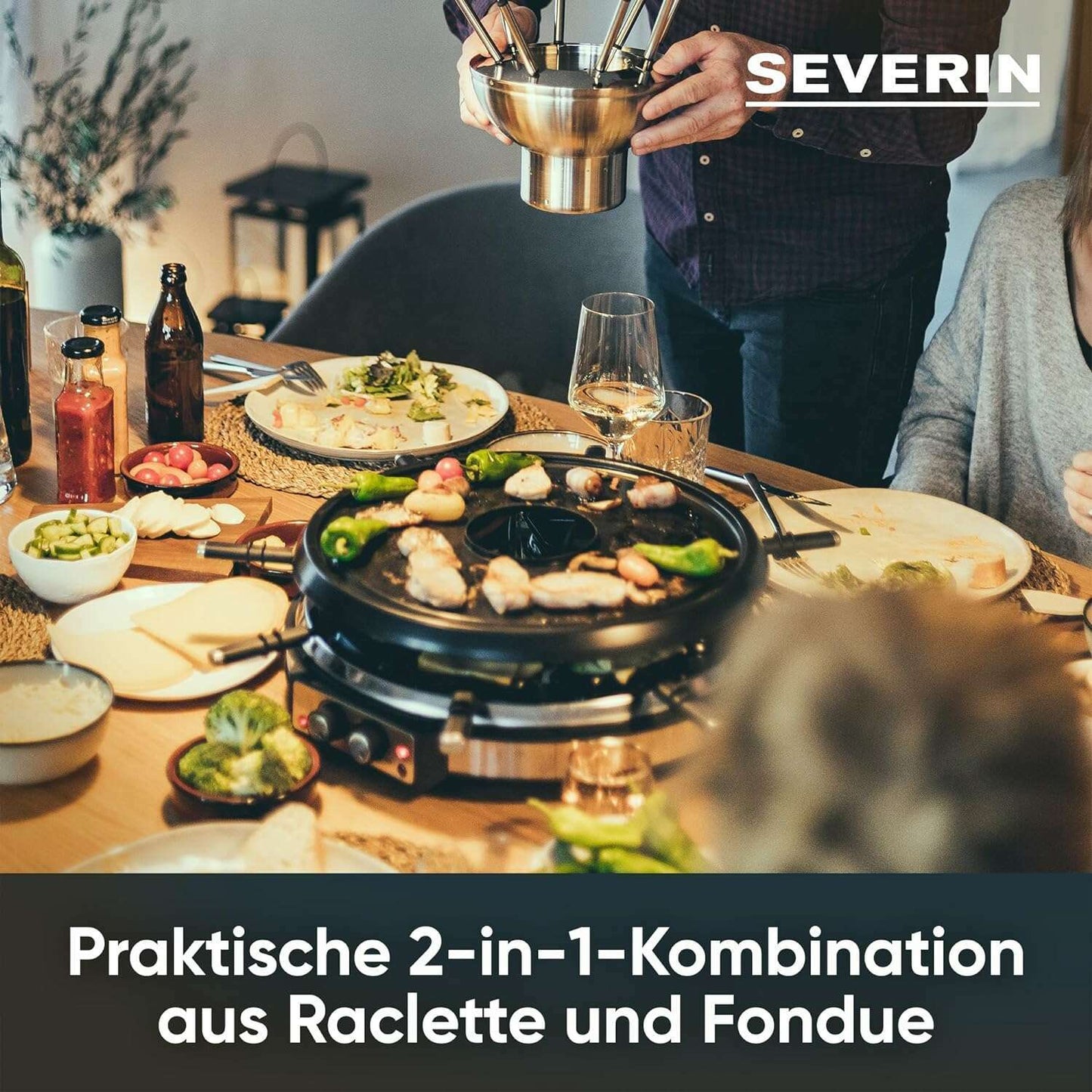 Raclette & Fondue Set - 8 Persons, 1900w - Medaid International