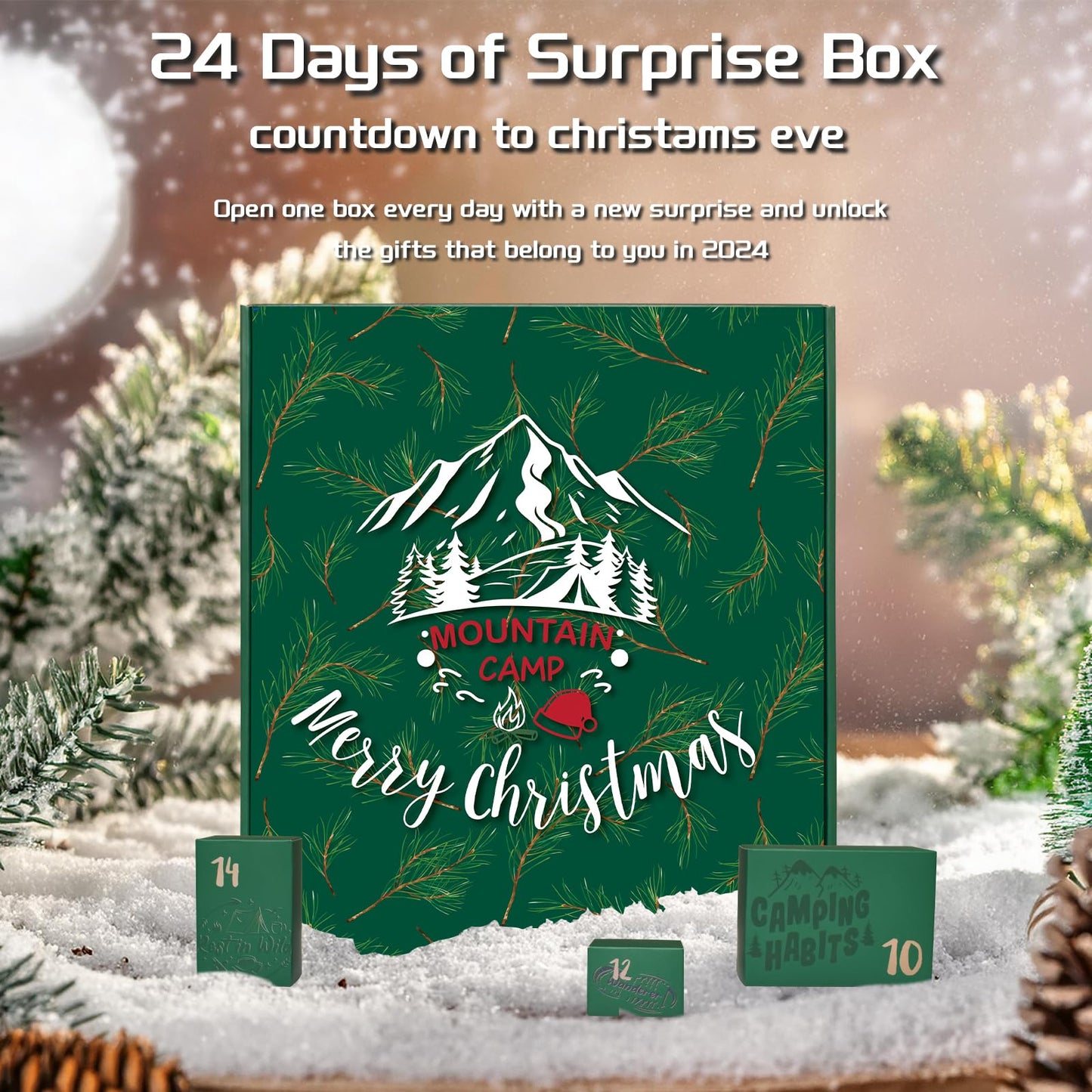 Survival Kit Advent Calendar - 24 Days Christmas Countdown Calendar Emergency Survival Gears Gift for Men Teen Adult, 2025 Xmas Cool Gadgets for Outdoor Camping Fishing Hunting Adventure - Medaid International