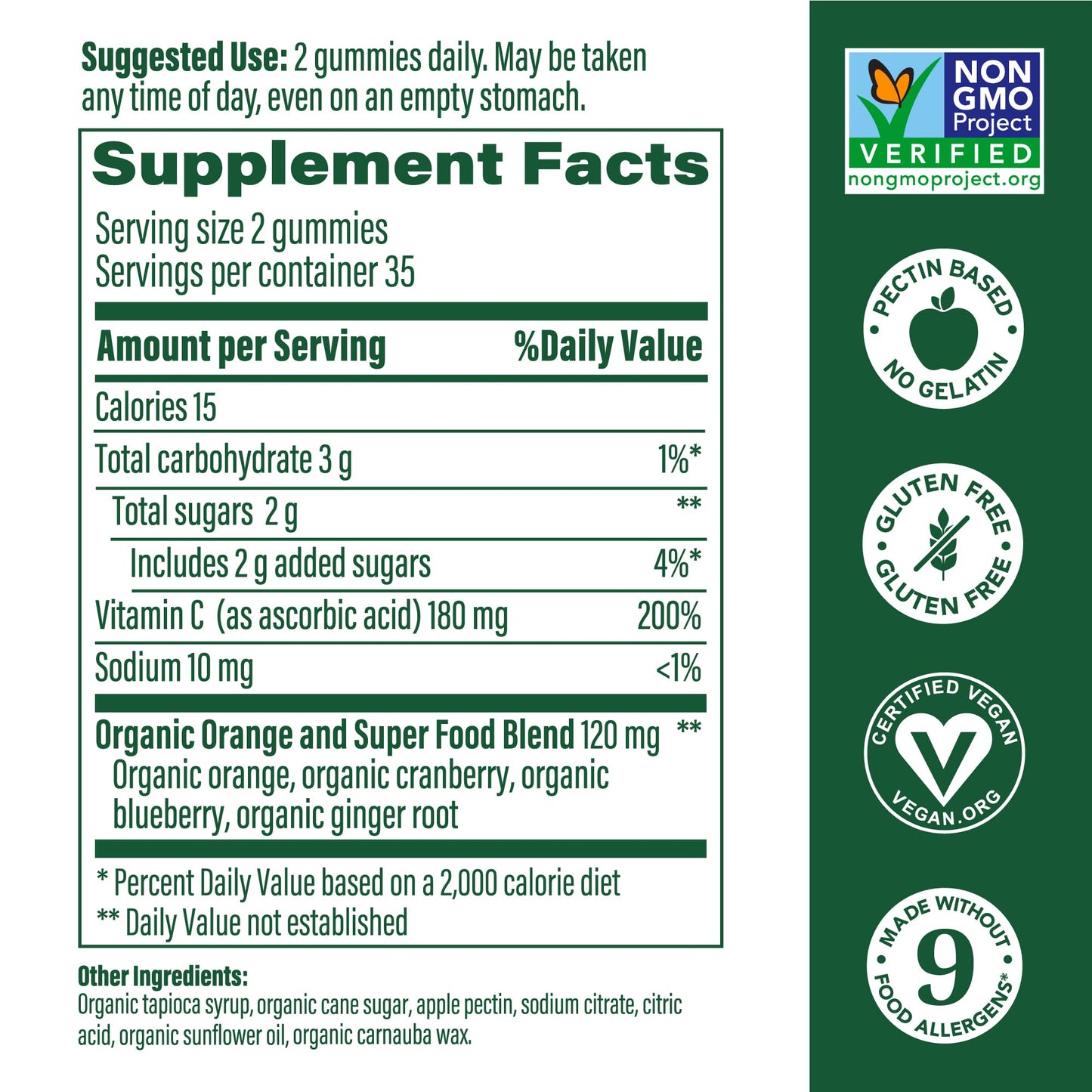MegaFood C Defense Daily Immune Support Supplement - Chewable Vitamin C Gummies, Tangy Citrus Flavor, Made with Real Food Like Orange & Cranberry, Vegan, Gluten-Free - 70 Gummy Vitamins, 35 Servings - Medaid International