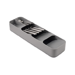 Joseph Joseph DrawerStore Compact Cutlery Organizer Kitchen Drawer Tray, Small,Gray - Medaid International