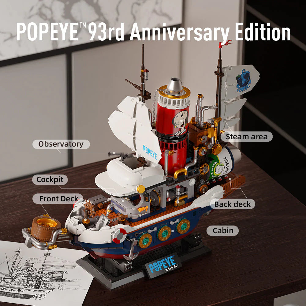 Popeye Steamship Brick Figure By Pantasy - Medaid International