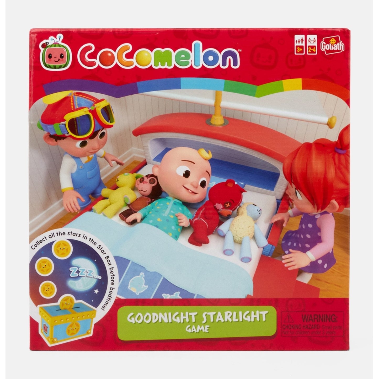 Goliath Cocomelon Goodnight Starlight Game - Help JJ and Friends Get Ready for Bed, Sing Along to Cocomelon Songs - Ages 3 and Up, 2-4 Players - Medaid