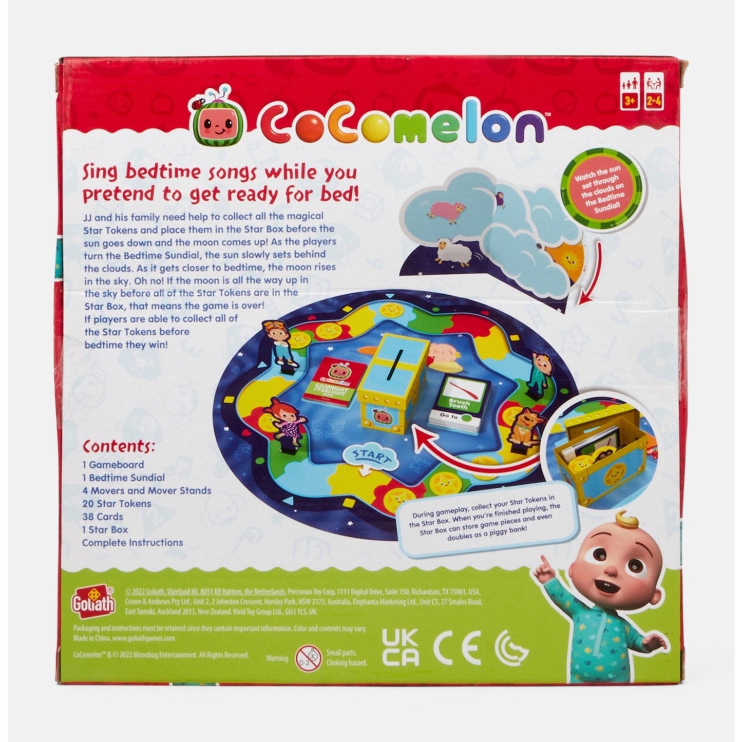 Goliath Cocomelon Goodnight Starlight Game - Help JJ and Friends Get Ready for Bed, Sing Along to Cocomelon Songs - Ages 3 and Up, 2-4 Players - Medaid