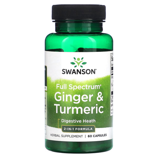 Swanson, Full Spectrum Ginger & Turmeric, 60 Capsules - Medaid International
