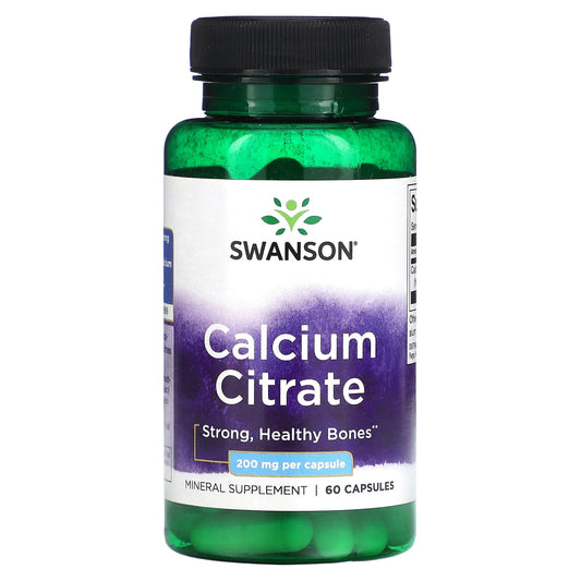 Swanson, Calcium Citrate, 200 mg, 60 Capsules - Medaid International