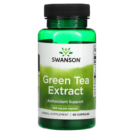 Swanson, Green Tea Extract, 500 mg, 60 Capsules - Medaid International