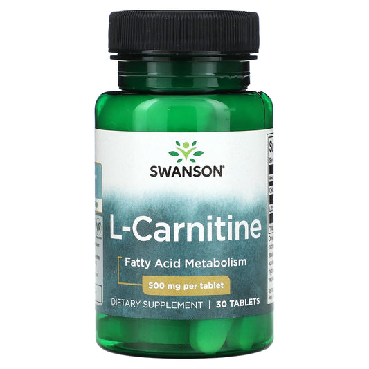 Swanson, L-Carnitine, 500 mg, 30 Tablets - Medaid International