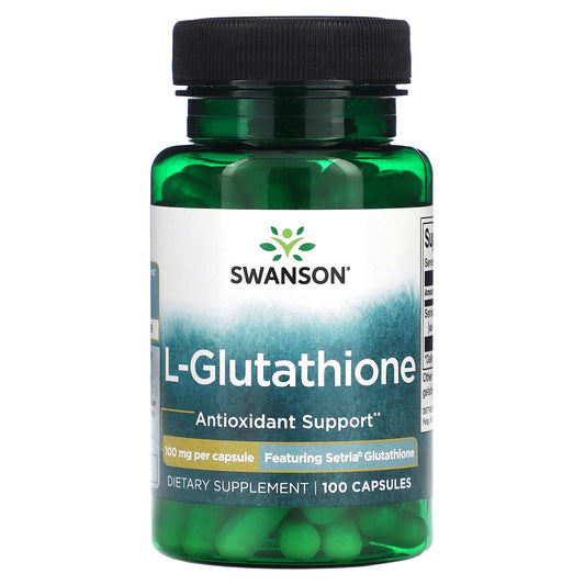 Swanson, L-Glutathione, 100 mg, 100 Capsules - Medaid International