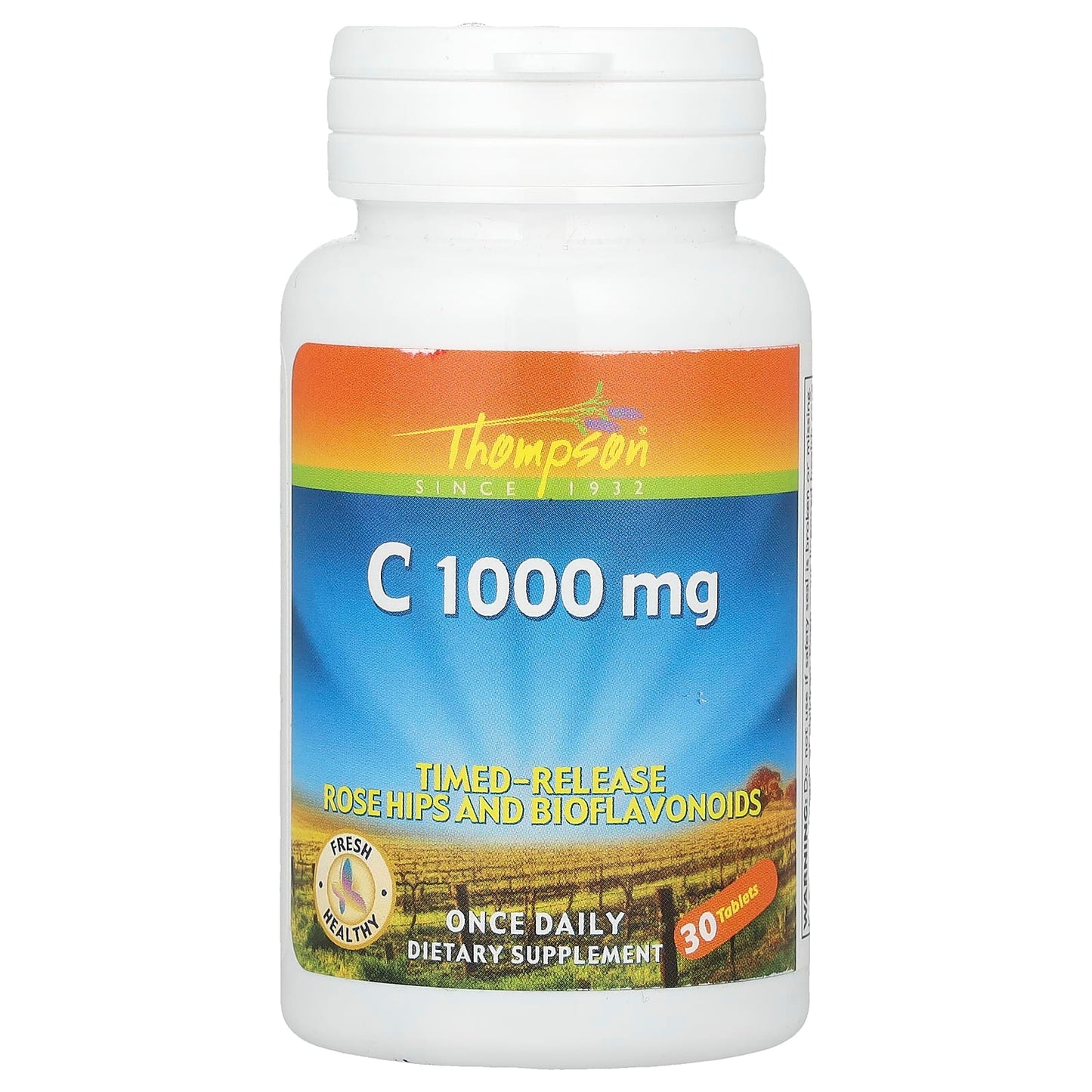 Thompson, Vitamin C, 1,000 mg, 30 Tablets - Medaid International
