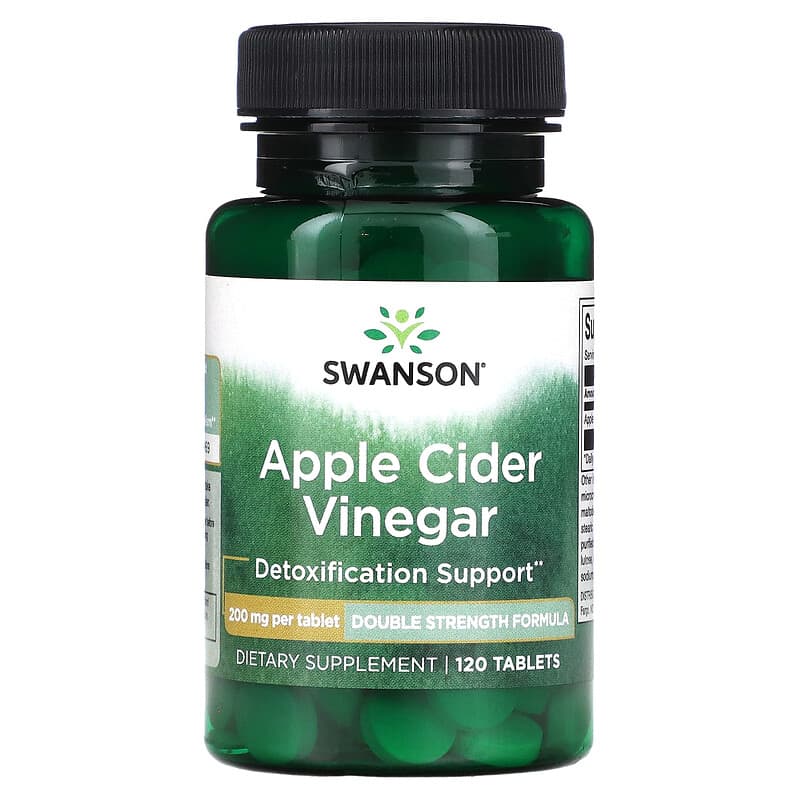 Swanson, Apple Cider Vinegar, 200 mg, 120 Tablets - Medaid International