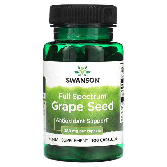 Swanson, Full Spectrum Grape Seed, 380 mg, 100 Capsules - Medaid International