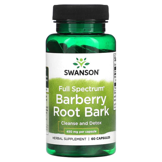 Swanson, berberine, Full Spectrum Barberry Root Bark, 450 mg, 60 Capsules - Medaid International