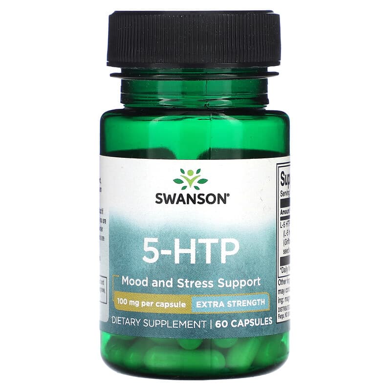 Swanson, 5-HTP, Extra Strength, 100 mg, 60 Capsules - Medaid International