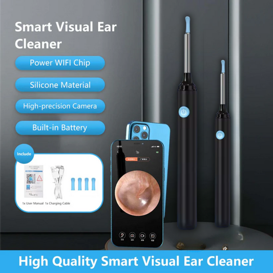 Ear Wax Removal Tool with Camera – HD Ear Cleaner with 6 LED Lights – Black - Medaid International