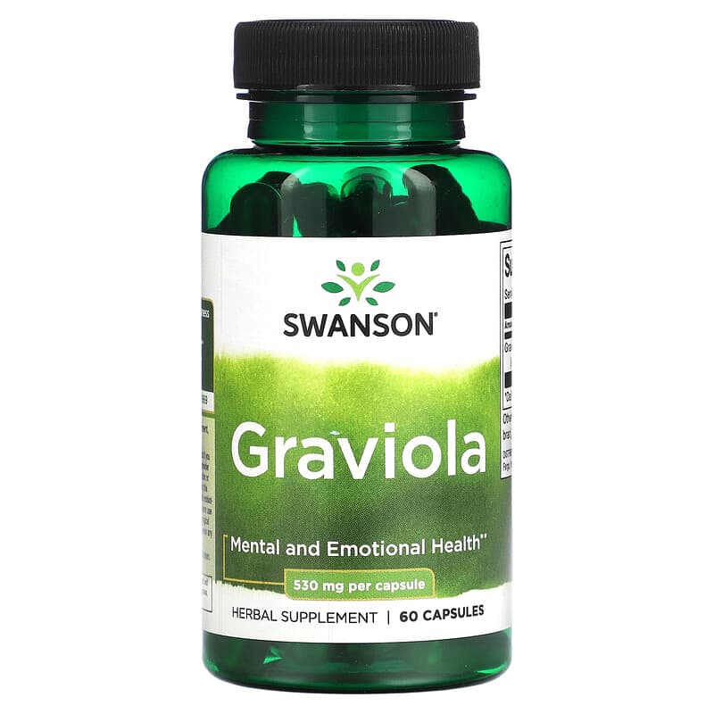 Swanson, Graviola, 530 mg, 60 Capsules - Medaid International