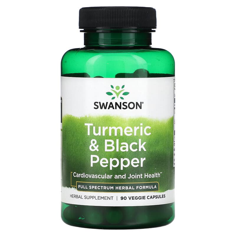 Swanson, Turmeric & Black Pepper, 90 Veggie Capsule - Medaid International