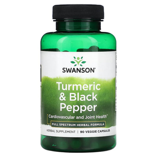 Swanson, Turmeric & Black Pepper, 90 Veggie Capsule - Medaid International