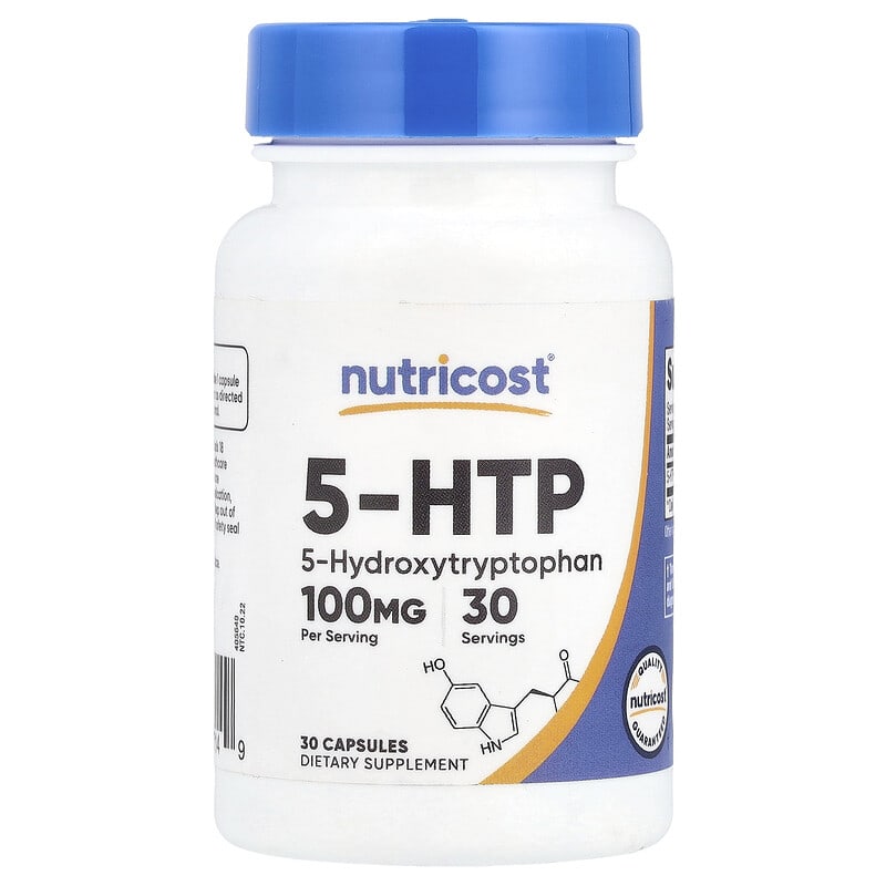 Nutricost, 5-HTP, 100 mg, 30 Capsules - Medaid International