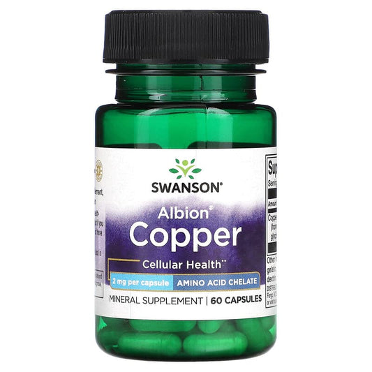 Swanson, Albion Copper, 2 mg, 60 Capsules - Medaid International