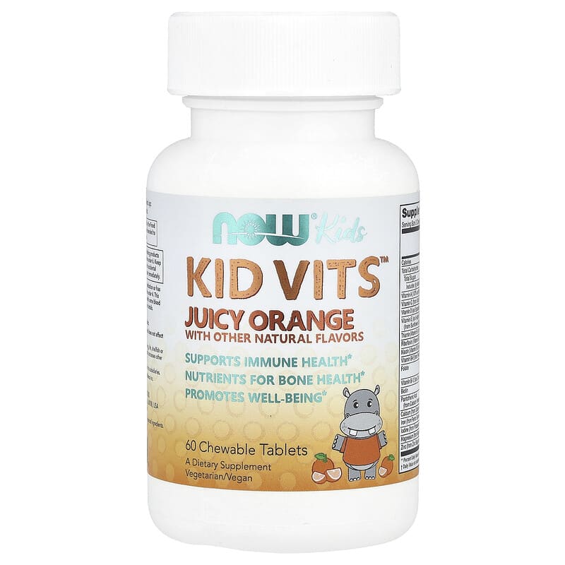 NOW Foods, Kids Multivitamins, Juicy Orange, 60 Chewable Tablets - Medaid International